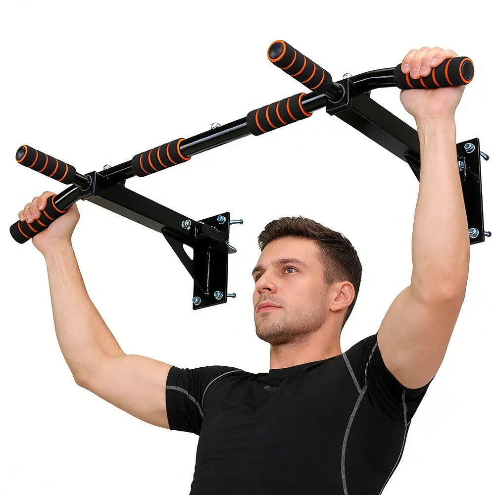 prise large sur barre de traction murale