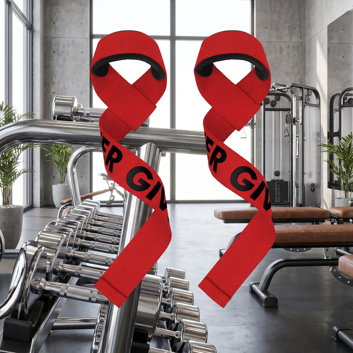 sangle pour musculation rouge