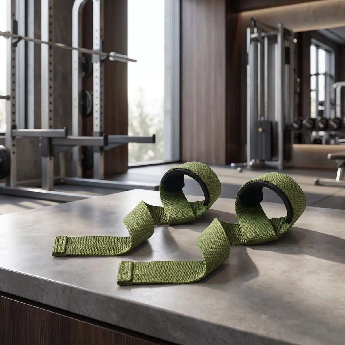sangle tirage musculation vert militaire