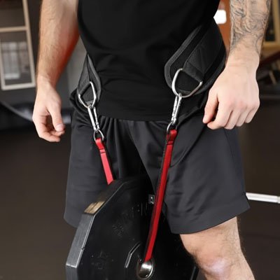 souleve du disque avec ceinture de musculation​