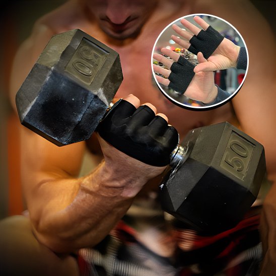 soulève haltère portant gants pour la musculation
