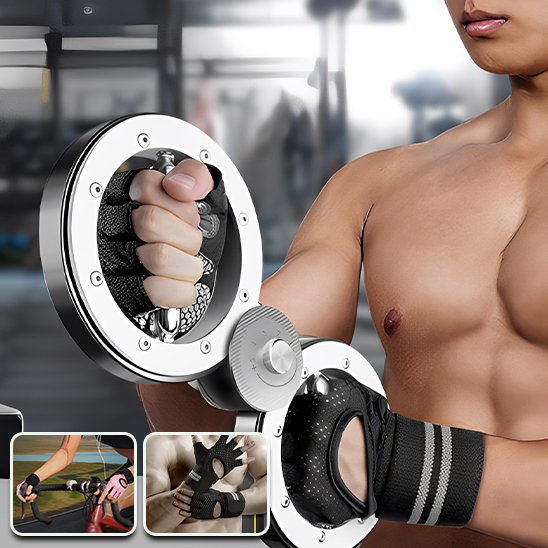 soulève poids avec gant pour musculation